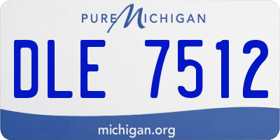 MI license plate DLE7512