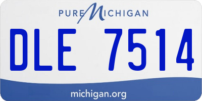 MI license plate DLE7514