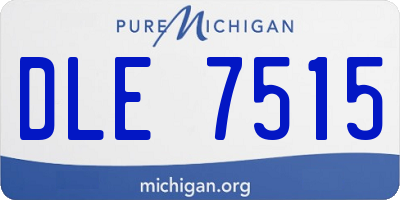 MI license plate DLE7515