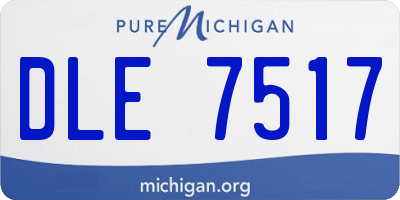 MI license plate DLE7517