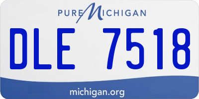 MI license plate DLE7518