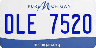MI license plate DLE7520