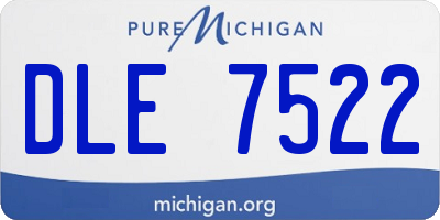 MI license plate DLE7522