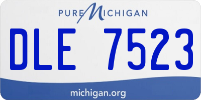 MI license plate DLE7523