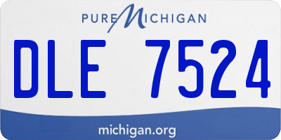 MI license plate DLE7524