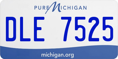 MI license plate DLE7525
