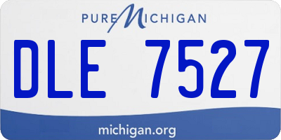 MI license plate DLE7527