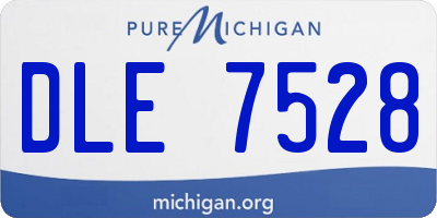 MI license plate DLE7528