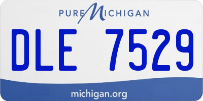 MI license plate DLE7529