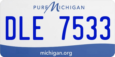 MI license plate DLE7533