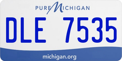 MI license plate DLE7535