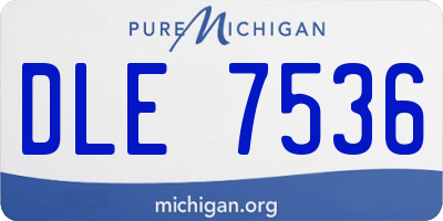 MI license plate DLE7536