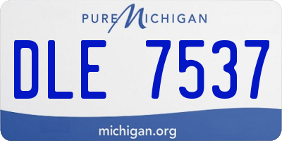 MI license plate DLE7537