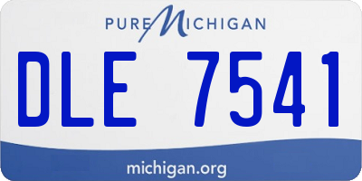 MI license plate DLE7541