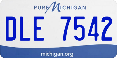 MI license plate DLE7542