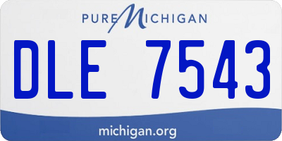 MI license plate DLE7543