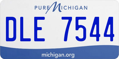 MI license plate DLE7544