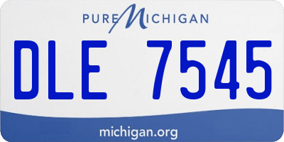 MI license plate DLE7545