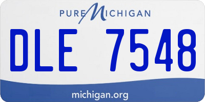 MI license plate DLE7548