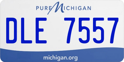 MI license plate DLE7557