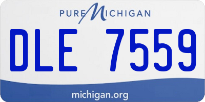 MI license plate DLE7559