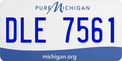 MI license plate DLE7561