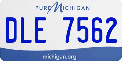 MI license plate DLE7562