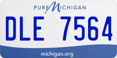 MI license plate DLE7564