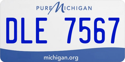 MI license plate DLE7567