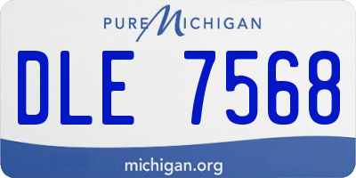 MI license plate DLE7568