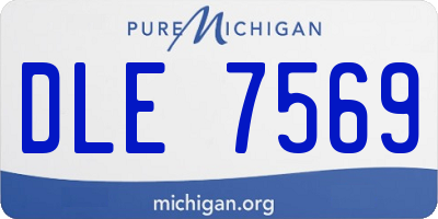 MI license plate DLE7569
