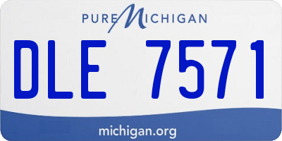 MI license plate DLE7571
