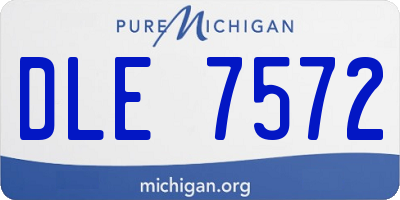 MI license plate DLE7572