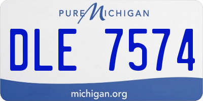 MI license plate DLE7574