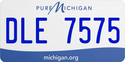 MI license plate DLE7575