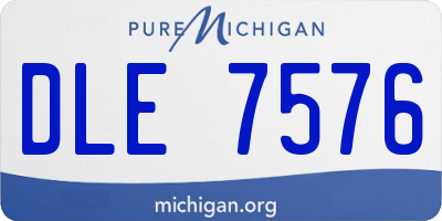 MI license plate DLE7576
