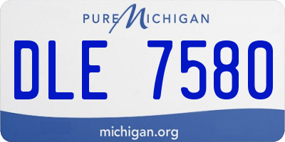 MI license plate DLE7580