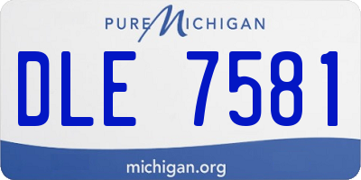 MI license plate DLE7581