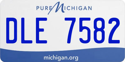 MI license plate DLE7582