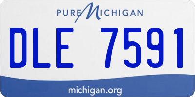 MI license plate DLE7591