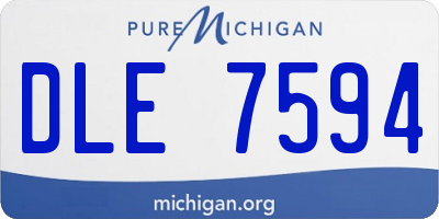 MI license plate DLE7594