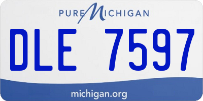 MI license plate DLE7597