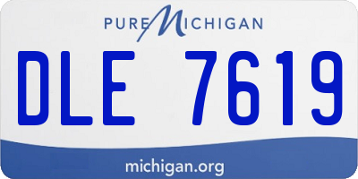 MI license plate DLE7619