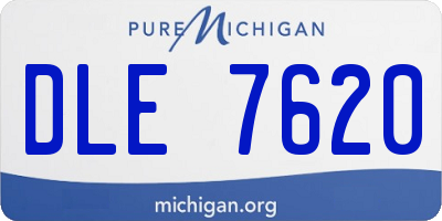 MI license plate DLE7620