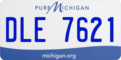 MI license plate DLE7621