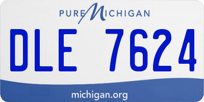 MI license plate DLE7624