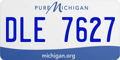 MI license plate DLE7627