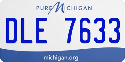 MI license plate DLE7633
