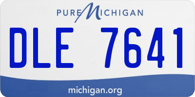 MI license plate DLE7641