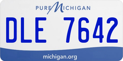 MI license plate DLE7642